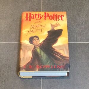 “Harry Potter and the Deathly Hallows” hardback book by J. K. Rowling